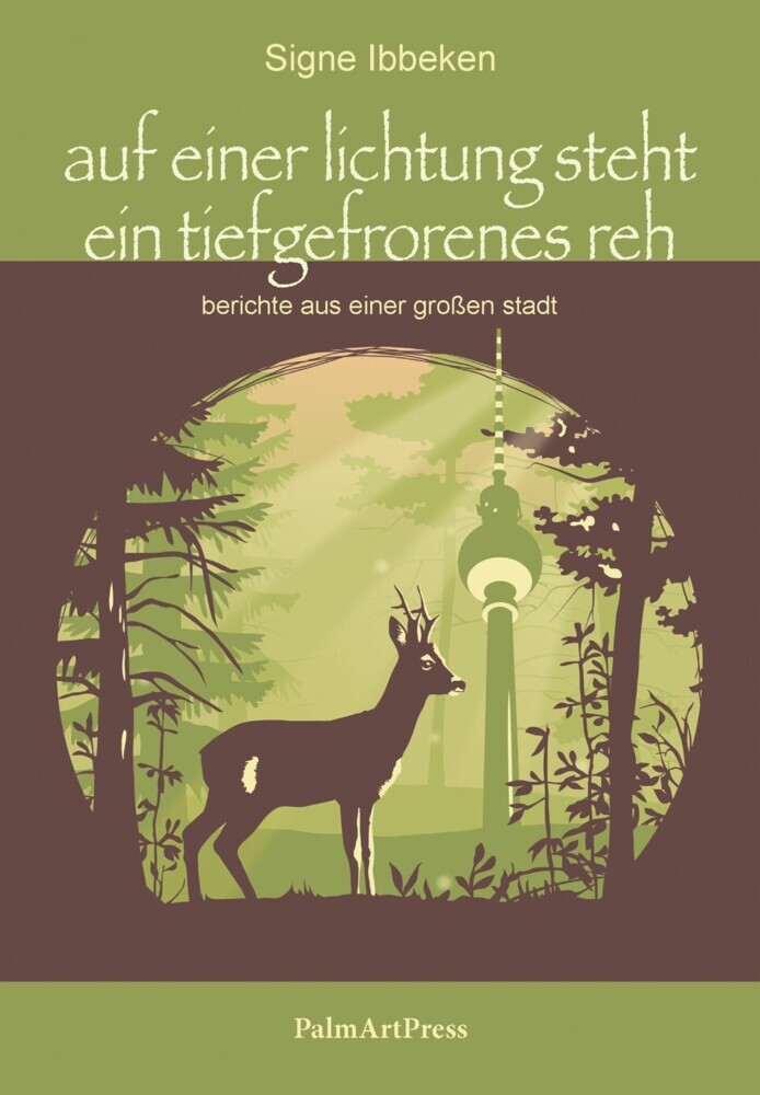 auf einer lichtung steht ein tiefgefrorenes reh main product photo