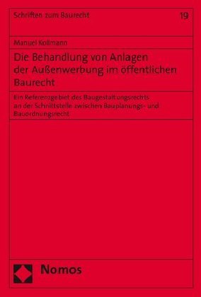 Die Behandlung von Anlagen der Außenwerbung im öffentlichen Baurecht main product photo