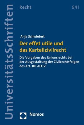 Der effet utile und das Kartellzivilrecht main product photo