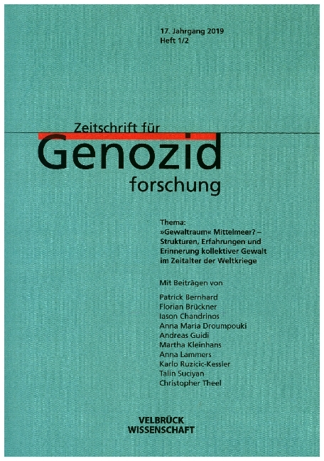 Zeitschrift für Genozidforschung. 17. Jg. 2019 Heft 1/2 main product photo