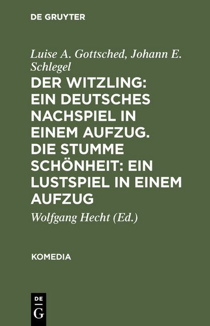Der Witzling: Ein deutsches Nachspiel in einem Aufzug. Die stumme Schönheit: Ein Lustspiel in einem Aufzug main product photo