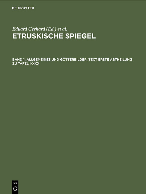 Allgemeines und Götterbilder. Text Erste Abtheilung zu Tafel I-XXX main product photo
