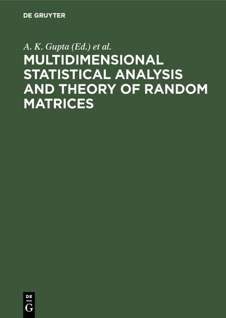 Multidimensional Statistical Analysis and Theory of Random Matrices main product photo