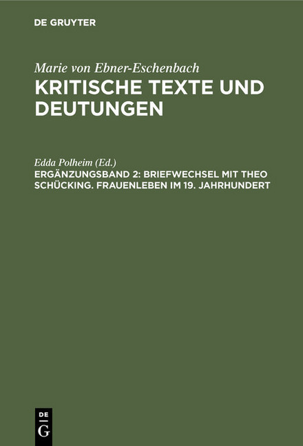 Briefwechsel mit Theo Schücking. Frauenleben im 19. Jahrhundert main product photo