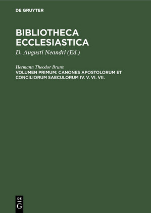 Canones Apostolorum et Conciliorum saeculorum IV. V. VI. VII.