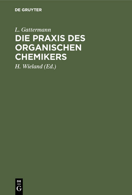 Die Praxis des organischen Chemikers main product photo