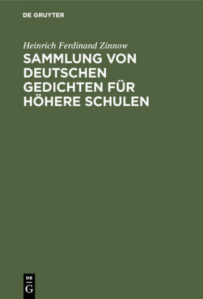 Sammlung von deutschen Gedichten für höhere Schulen
