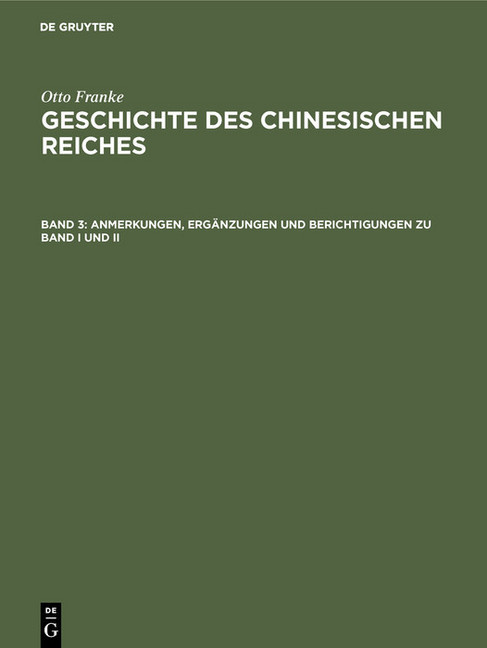 Anmerkungen, Ergänzungen und Berichtigungen zu Band I und II main product photo