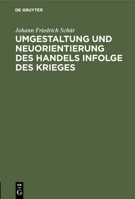 Umgestaltung und Neuorientierung des Handels infolge des Krieges main product photo