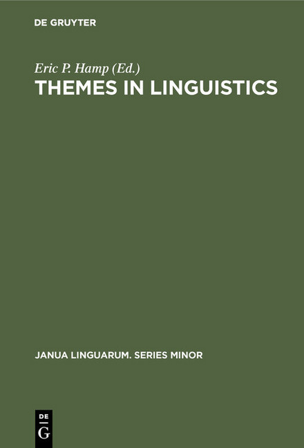 Themes in Linguistics main product photo