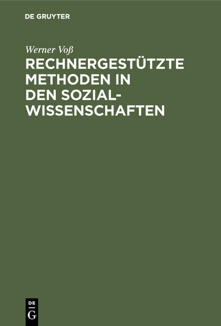Rechnergestützte Methoden in den Sozialwissenschaften main product photo