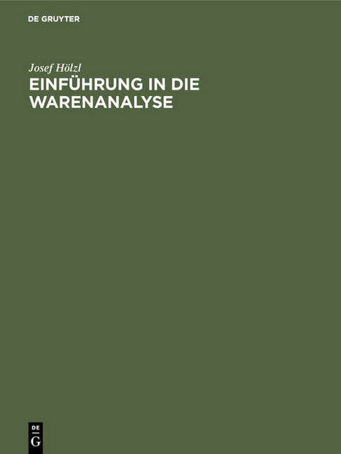 Einführung in die Warenanalyse main product photo