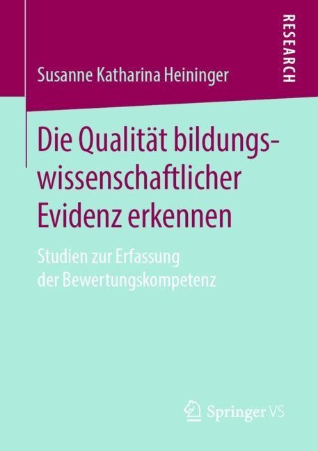 Die Qualität bildungswissenschaftlicher Evidenz erkennen main product photo