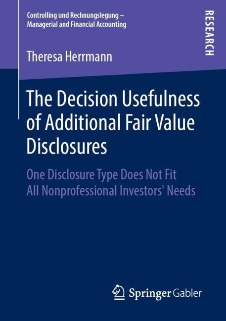 The Decision Usefulness of Additional Fair Value Disclosures main product photo