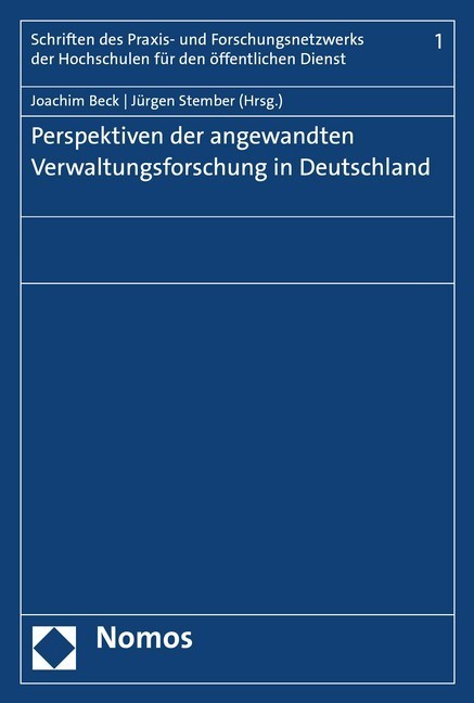Perspektiven der angewandten Verwaltungsforschung in Deutschland main product photo