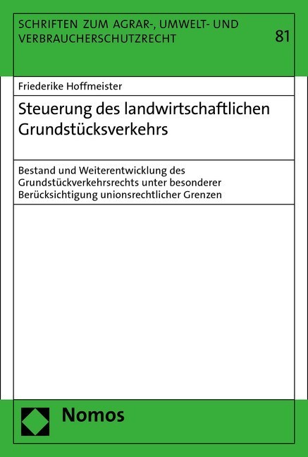 Steuerung des landwirtschaftlichen Grundstücksverkehrs main product photo