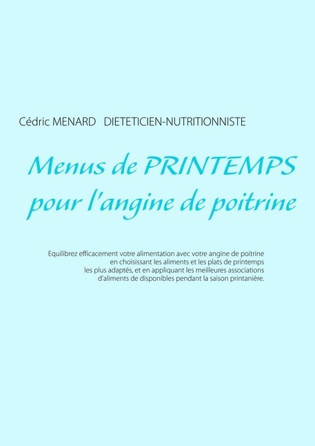 Menus de printemps pour l'angine de poitrine main product photo