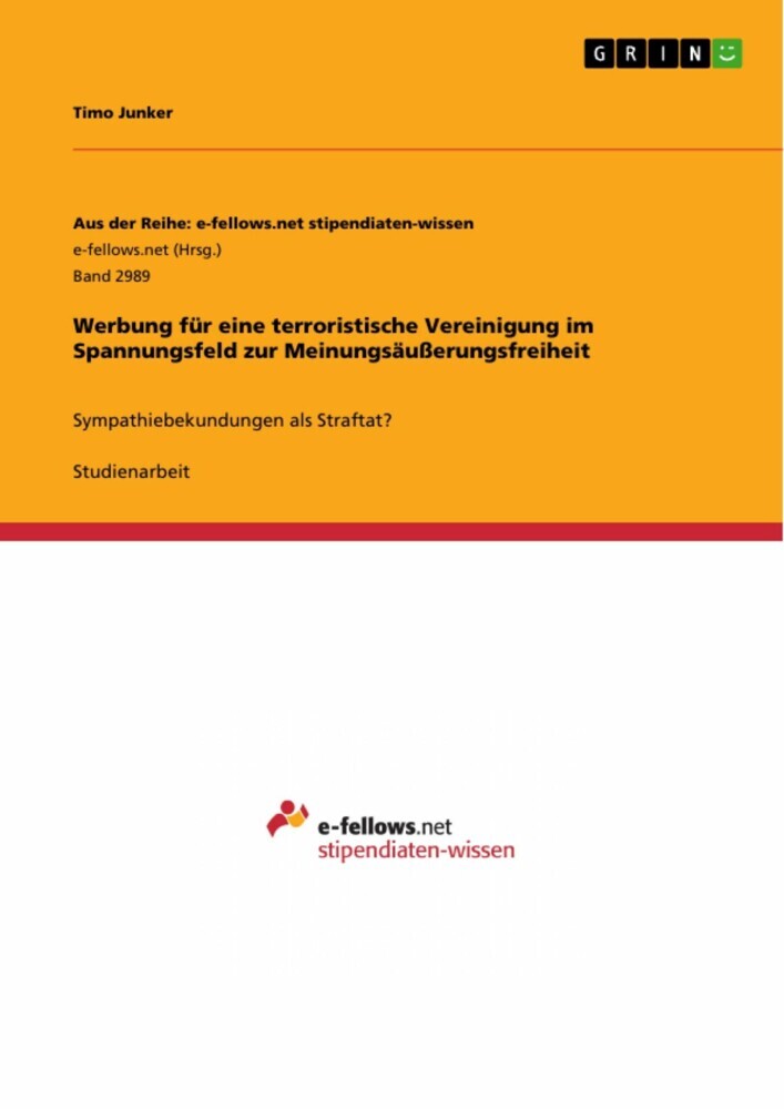 Werbung für eine terroristische Vereinigung im Spannungsfeld zur Meinungsäußerungsfreiheit main product photo