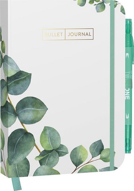 Bullet Journal "Leaves" 05 mit original Tombow TwinTone Dual-Tip Marker 86 mint green main product photo