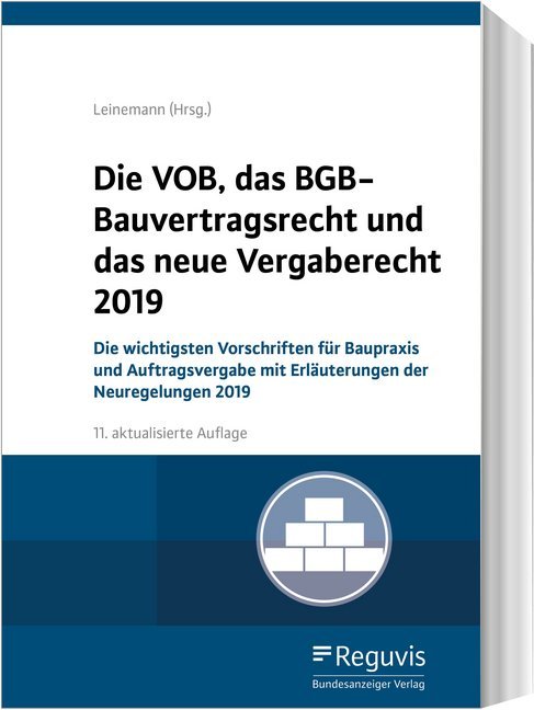 Die VOB, das BGB-Bauvertragsrecht und das neue Vergaberecht 2019 main product photo