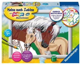 Ravensburger Malen nach Zahlen 28469 - Liebvolle Stute - Kinder ab 7 Jahren