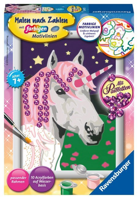 Ravensburger Malen nach Zahlen 28473 - Einhorn- Kinder ab 7 Jahren main product photo