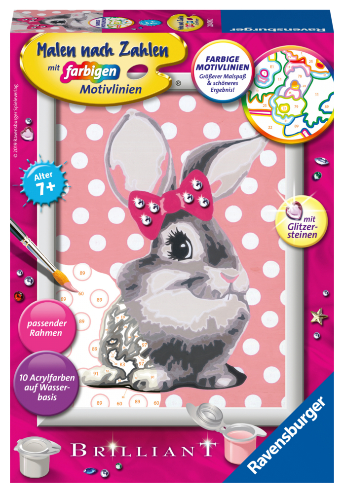 Ravensburger Malen nach Zahlen 28470 - Knuffiges Häschen - Kinder ab 7 Jahren main product photo