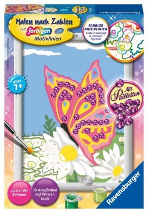 Ravensburger Malen nach Zahlen 28474 - Schmetterling - Kinder ab 7 Jahren