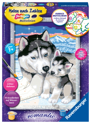 Ravensburger Malen nach Zahlen 28479 - Husky Kuss - Kinder ab 7 Jahren