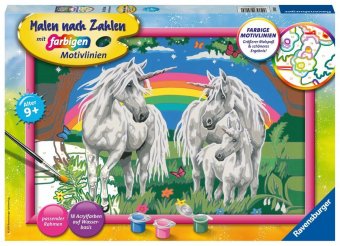 Ravensburger Malen nach Zahlen 28908 - Fabelhafte Einhornwelt - Kinder ab 9 Jahren
