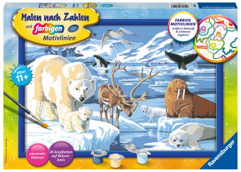 Ravensburger Malen nach Zahlen 28909 - Tiere der Arktis - Kinder ab 11 Jahren