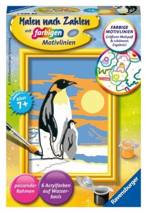 Ravensburger Malen nach Zahlen 28466 - Süße Pinguine - Kinder ab 7 Jahren