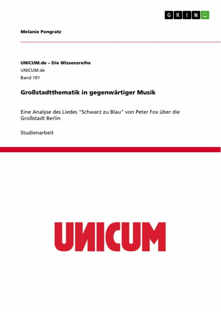 Großstadtthematik in gegenwärtiger Musik main product photo
