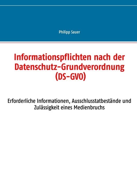 Informationspflichten nach der Datenschutz-Grundverordnung (DS-GVO) main product photo