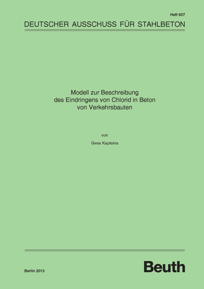 Modell zur Beschreibung des Eindringens von Chlorid in Beton von Verkehrsbauten main product photo