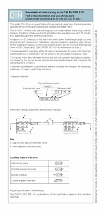 Geometrical tolerancing according to DIN EN ISO 1101- Part 2 -2D/3D-Presentation incl. dimensional tolerancing Fold-out leaflet
