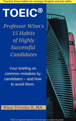 Professor Winn's 15 Habits of Highly Successful TOEIC® Candidates