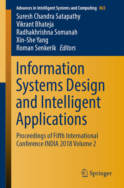 Information Systems Design and Intelligent Applications main product photo
