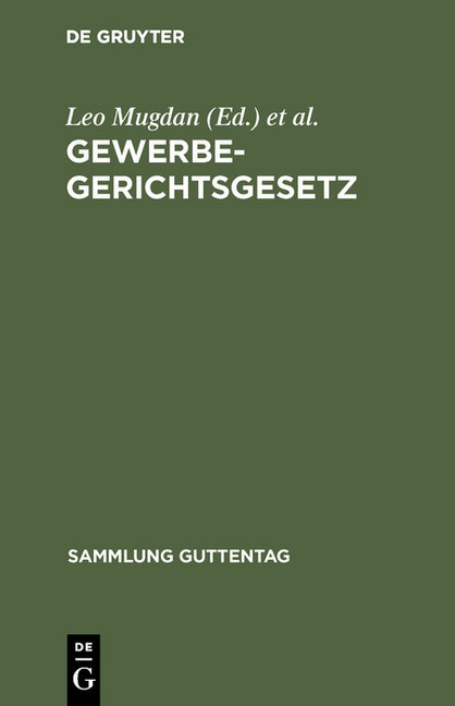 Gewerbegerichtsgesetz main product photo