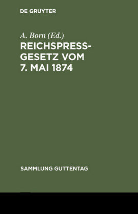Reichspreßgesetz vom 7. Mai 1874