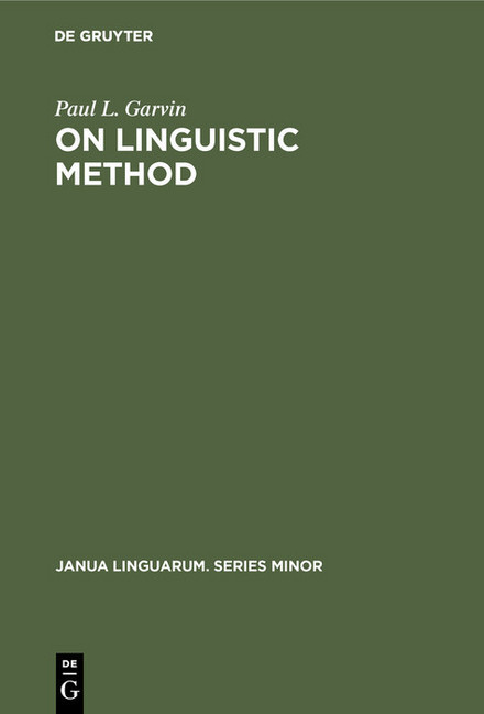 On Linguistic Method main product photo