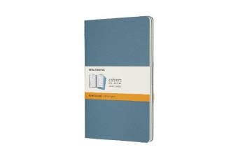 Moleskine Cahier, Large/A5, 3er Set, Liniert, Kartoneinband, Lebhaftes Blau