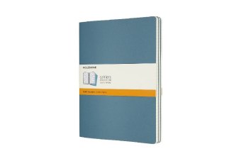 Moleskine Cahier Notizhefte Liniert, Xlarge, Kartoneinband, 3er Set, Lebhaftes Blau