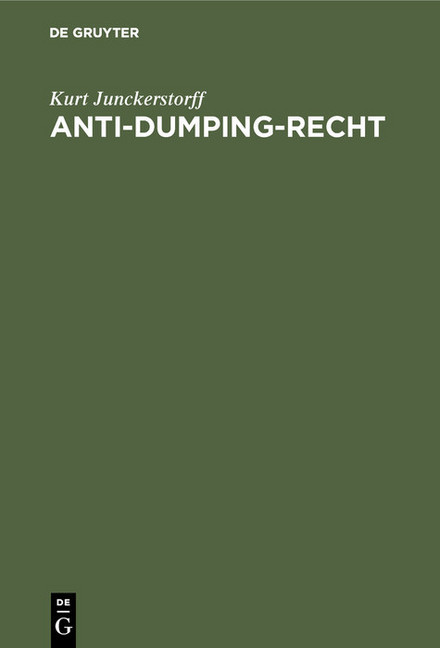 Anti-Dumping-Recht main product photo