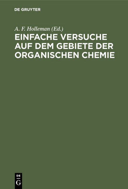 Einfache Versuche auf dem Gebiete der organischen Chemie main product photo