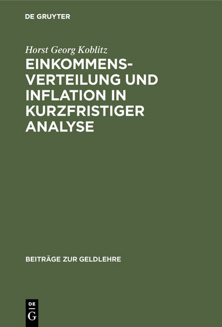 Einkommensverteilung und Inflation in kurzfristiger Analyse main product photo