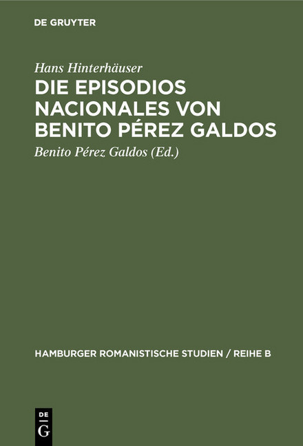 Die Episodios nacionales von Benito Pérez Galdos main product photo