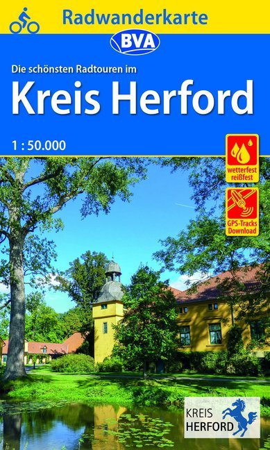 BVA Radwanderkarte Radwandern im Kreis Herford 1:50.000, reiß- und wetterfest, GPS-Tracks Download main product photo
