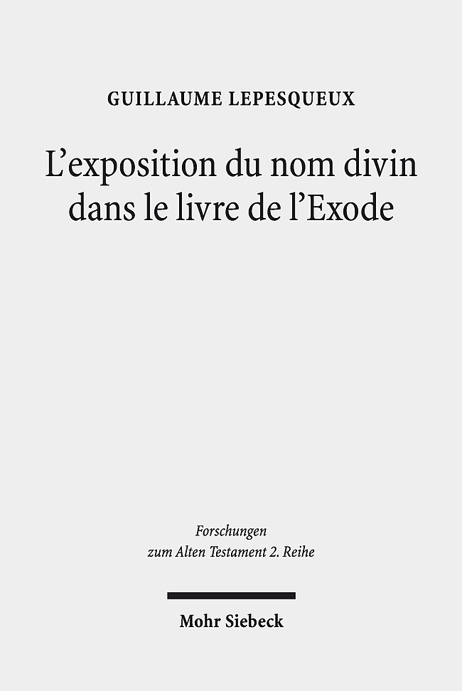 L'exposition du nom divin dans le livre de l'Exode main product photo