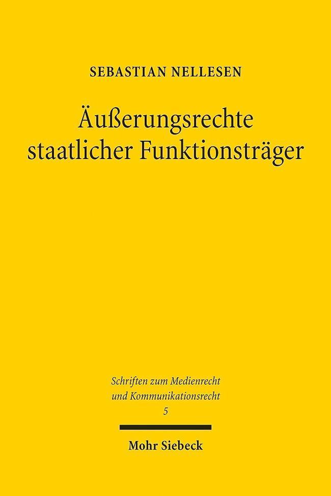 Äußerungsrechte staatlicher Funktionsträger main product photo